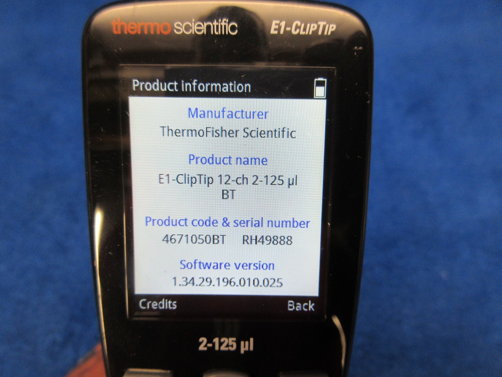 Thermo Scientific E1-ClipTip Equalizer Pipette 12-Channel 2-125ul Bluetooth