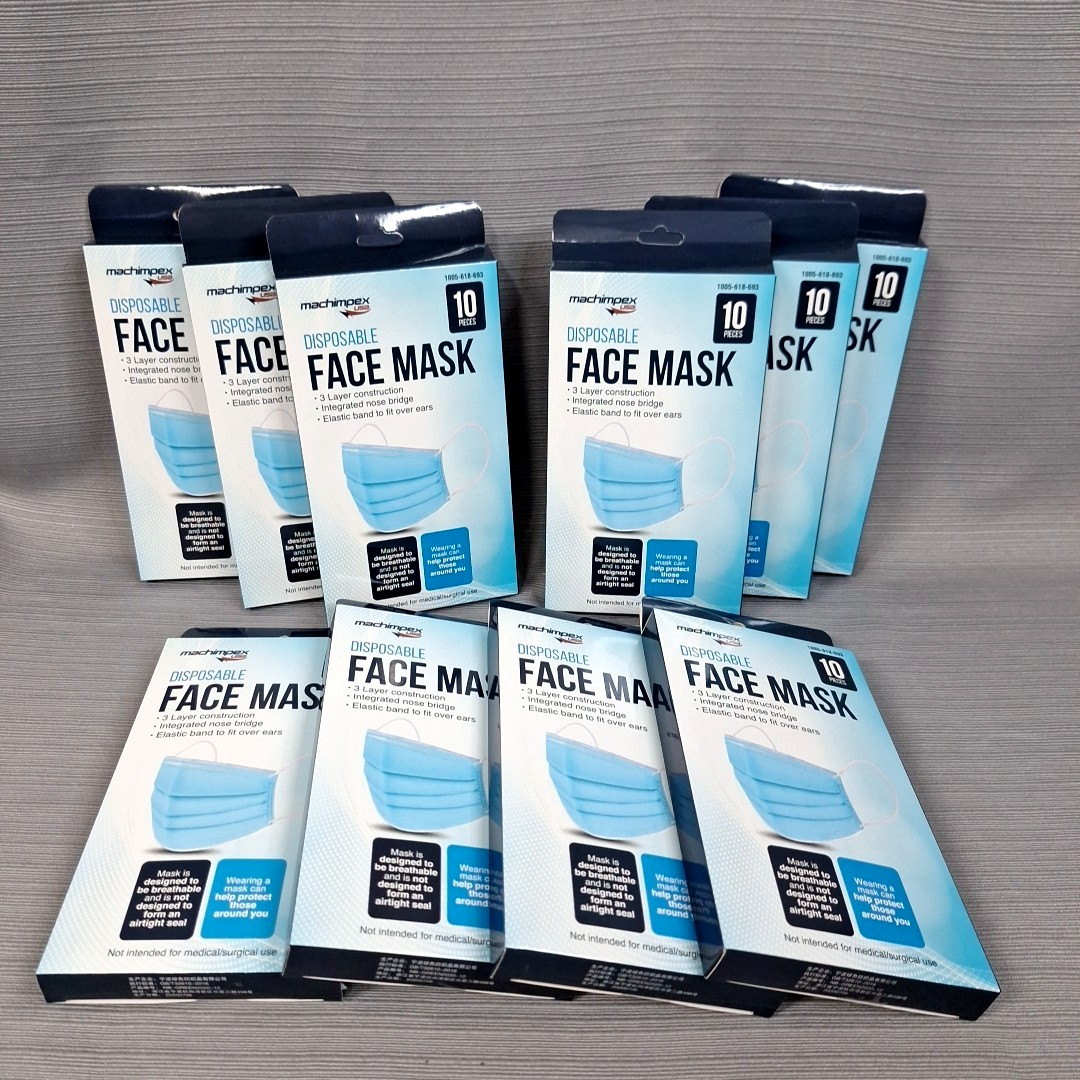 100 Pack 3 Ply Ear loop Face Mask Non Medical Surgical Dental Disposable Masks