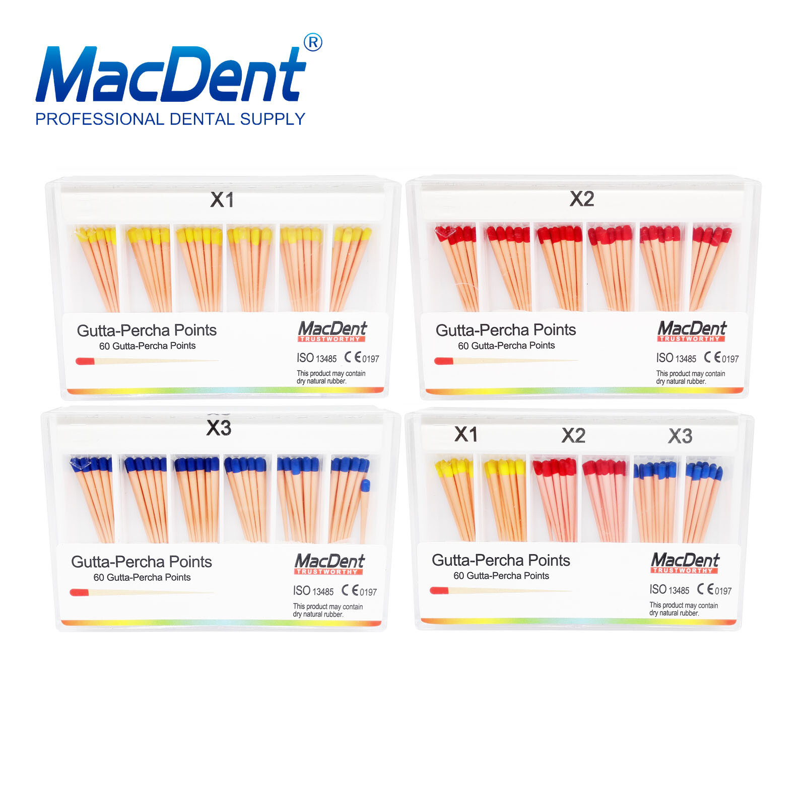 Dental MacDent Obturation Taper Next Gutta Percha Points Endo Root Canal X1-X3