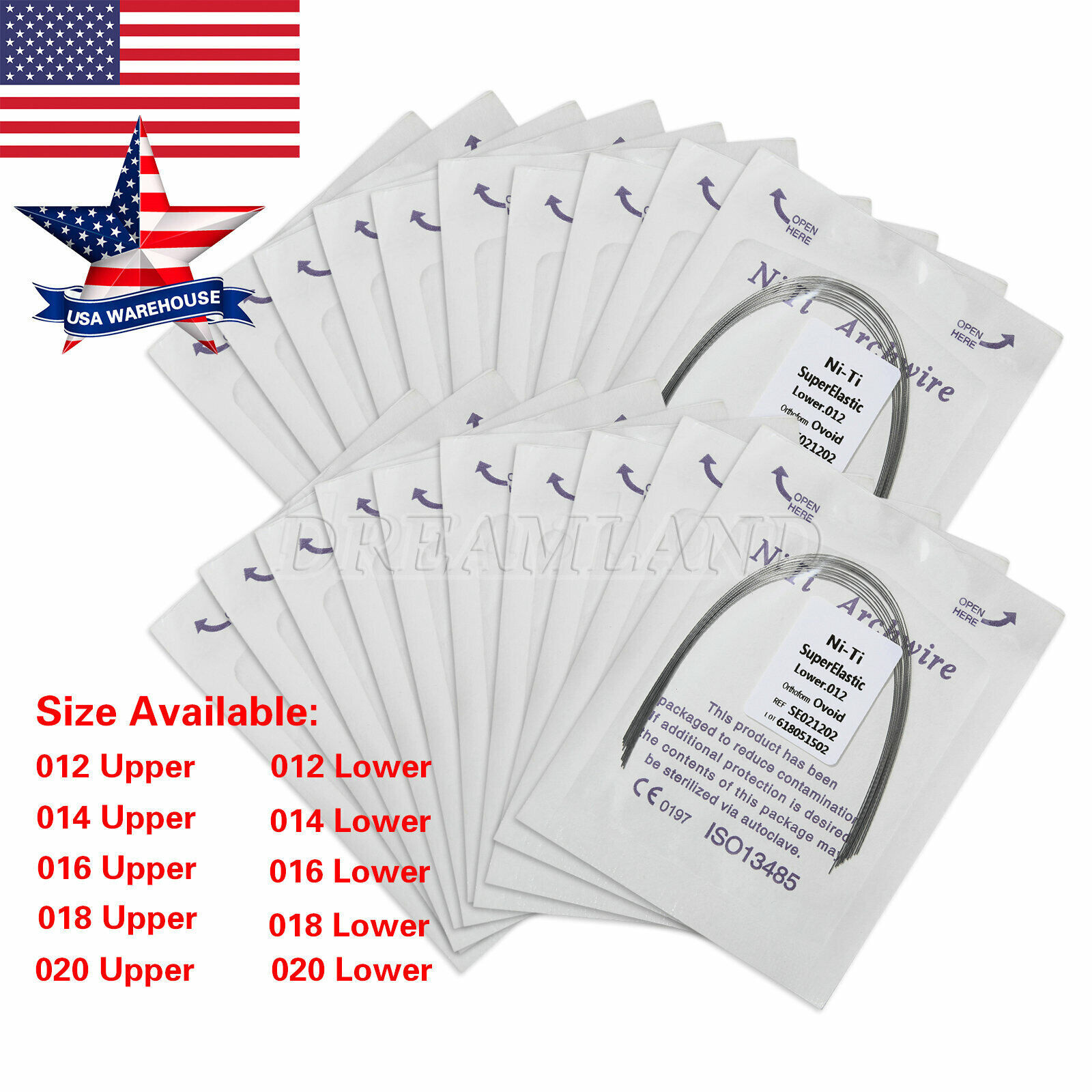 10 packs Arcos de Dental Ortodoncia Redondos Niti Arco de Alambre Su Arch Wire