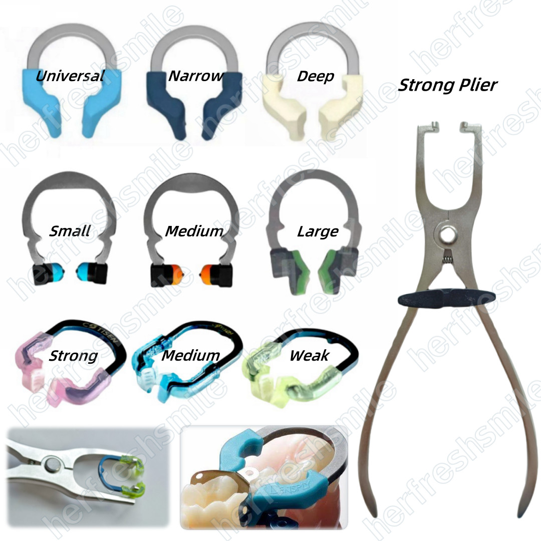 Dental Matrix Bands Ring Sectional Matrice Plier Clamp Molar Fit Palodent Plus