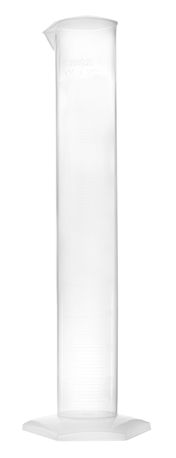Eisco Labs 2000ml Measuring Cylinder, Class B – Polypropylene