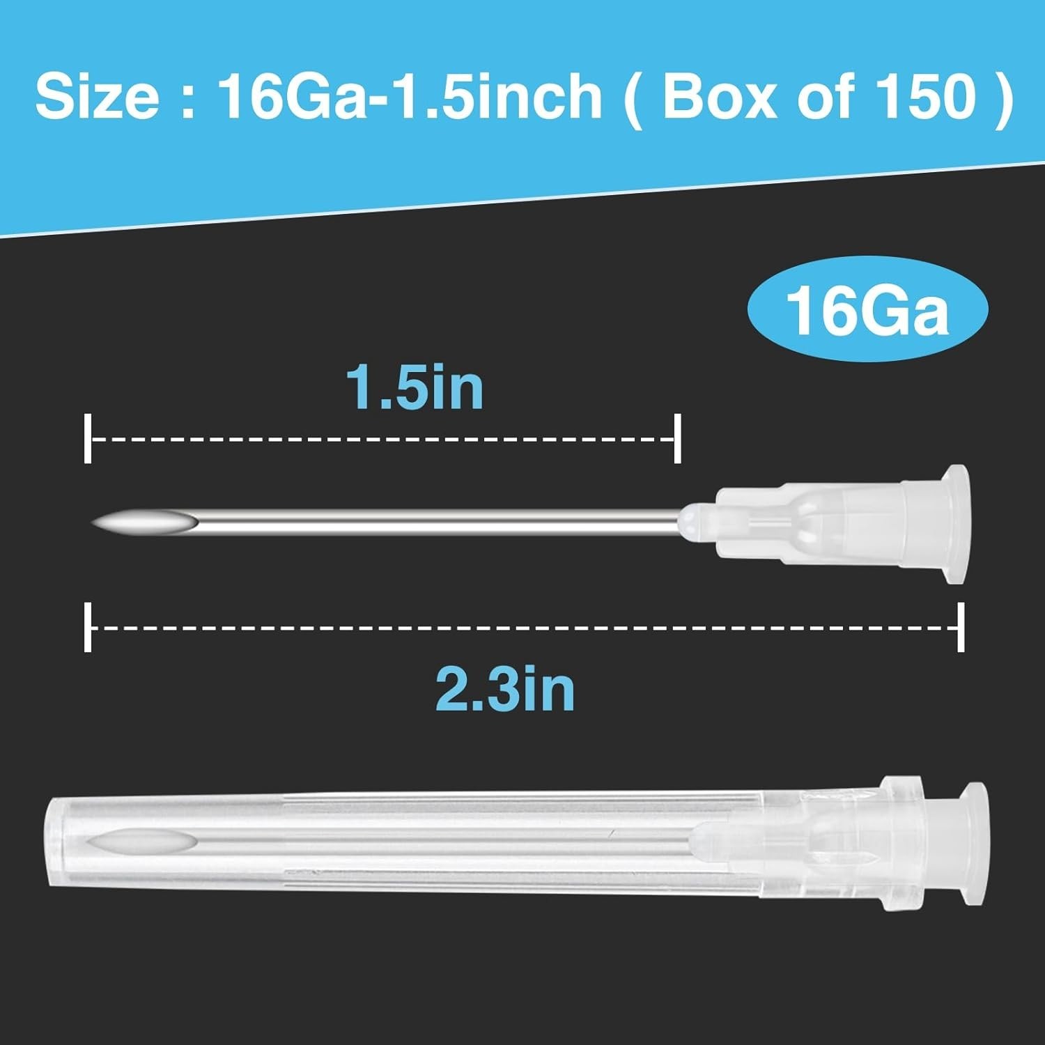 High-Quality Disposable 150 Count 1.5 Inch Luer Lock Needles for Industry Use