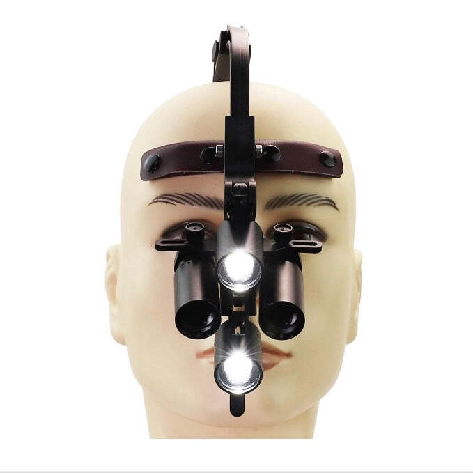 6.0X 3.5X 2.5X Dental Loupes Cordless Headband Double LED Headlight Dr.Kim Style