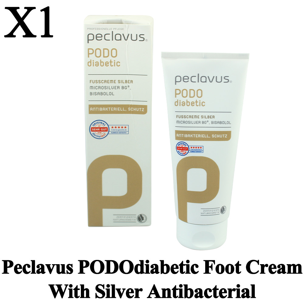 Ruck Peclavus PODOdiabetic Foot Cream With Silver Antibacterial Vegan Pedicure