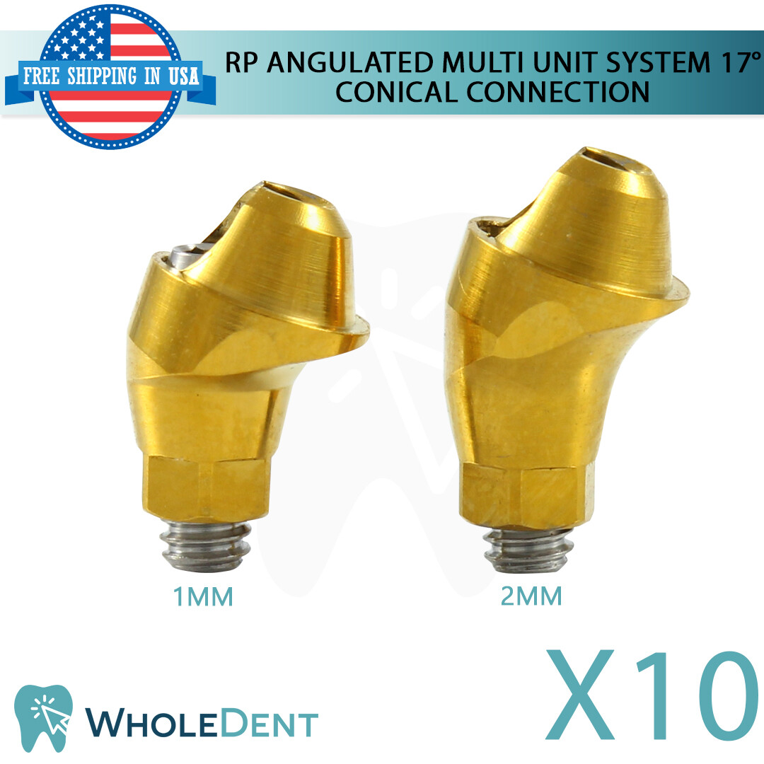 10x RP Conical Connection Angulated 17° Abutment Multi Unit Dental Implant