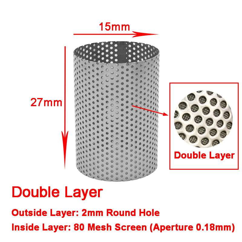 304 Stainless Steel Filter Tube Mesh Straight Strainer Y-Filter Fitting