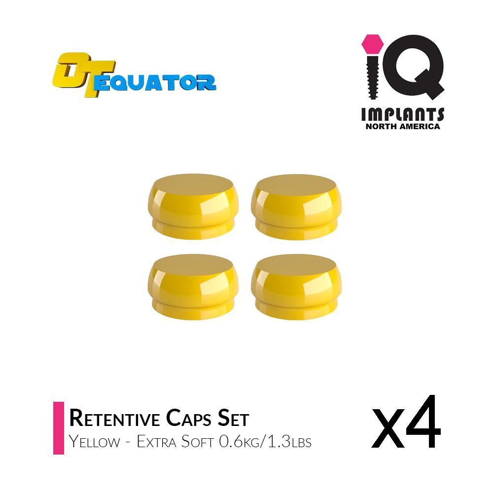 IQ-Rhein EQUATOR OD Secure Replacement Caps Xtra-Soft Yellow 0.6kg/1.3lbs (4-Pac