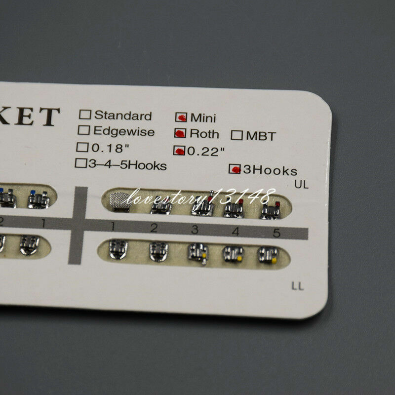 10/20/50 Packs Metal Separable Dental Orthodontic Mini 018/022 Bracket Hook