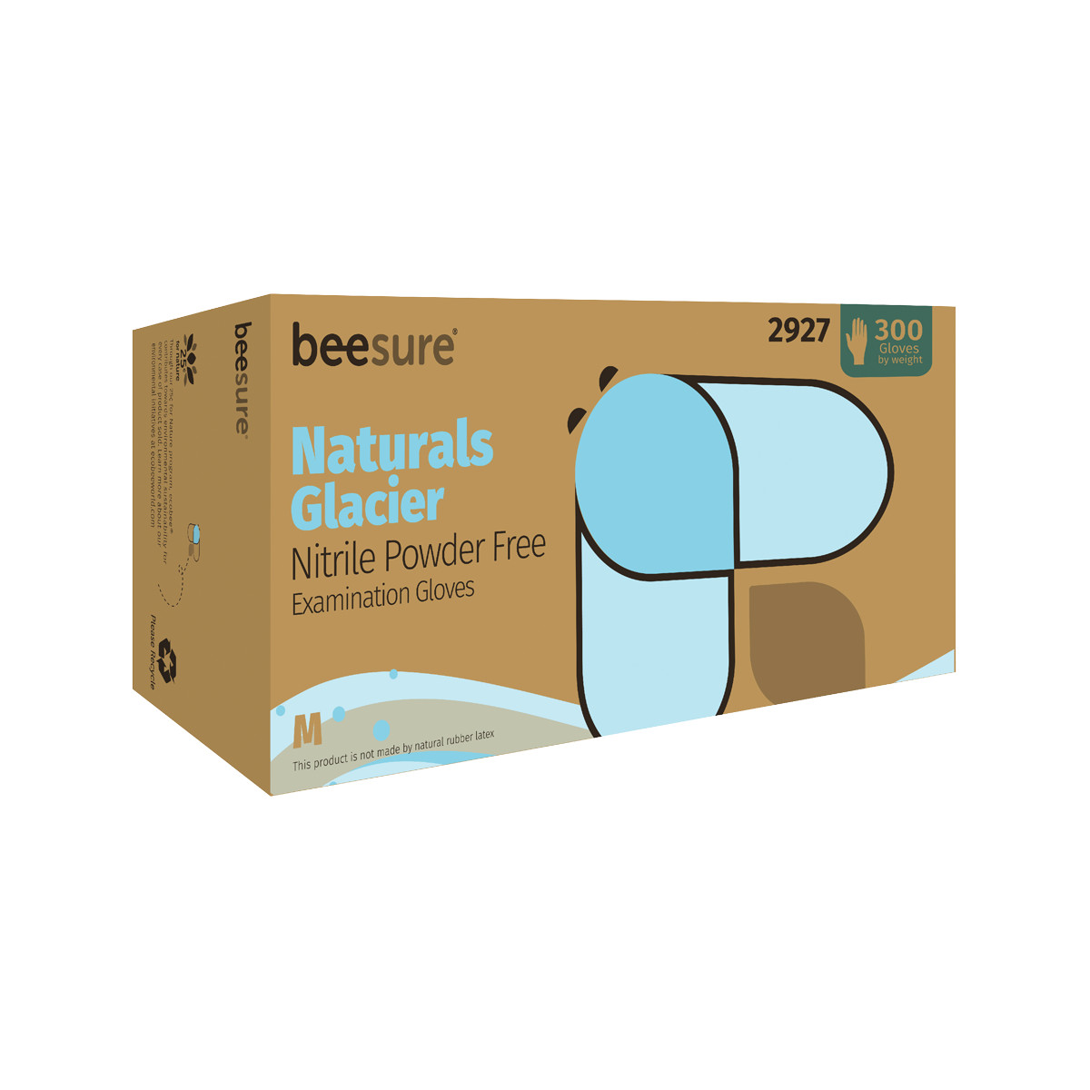 BeeSure Natural Nitrile Gloves (Box of 300)