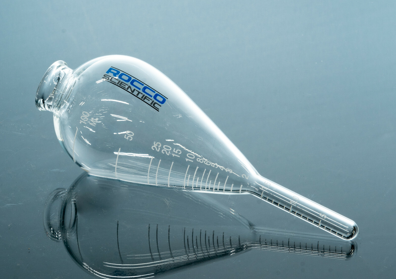 NEW GLASS 100 ML CENTRIFUGE TUBE FLASK W/ 1.5 TIP ASTM D96, D91, D893, D1796