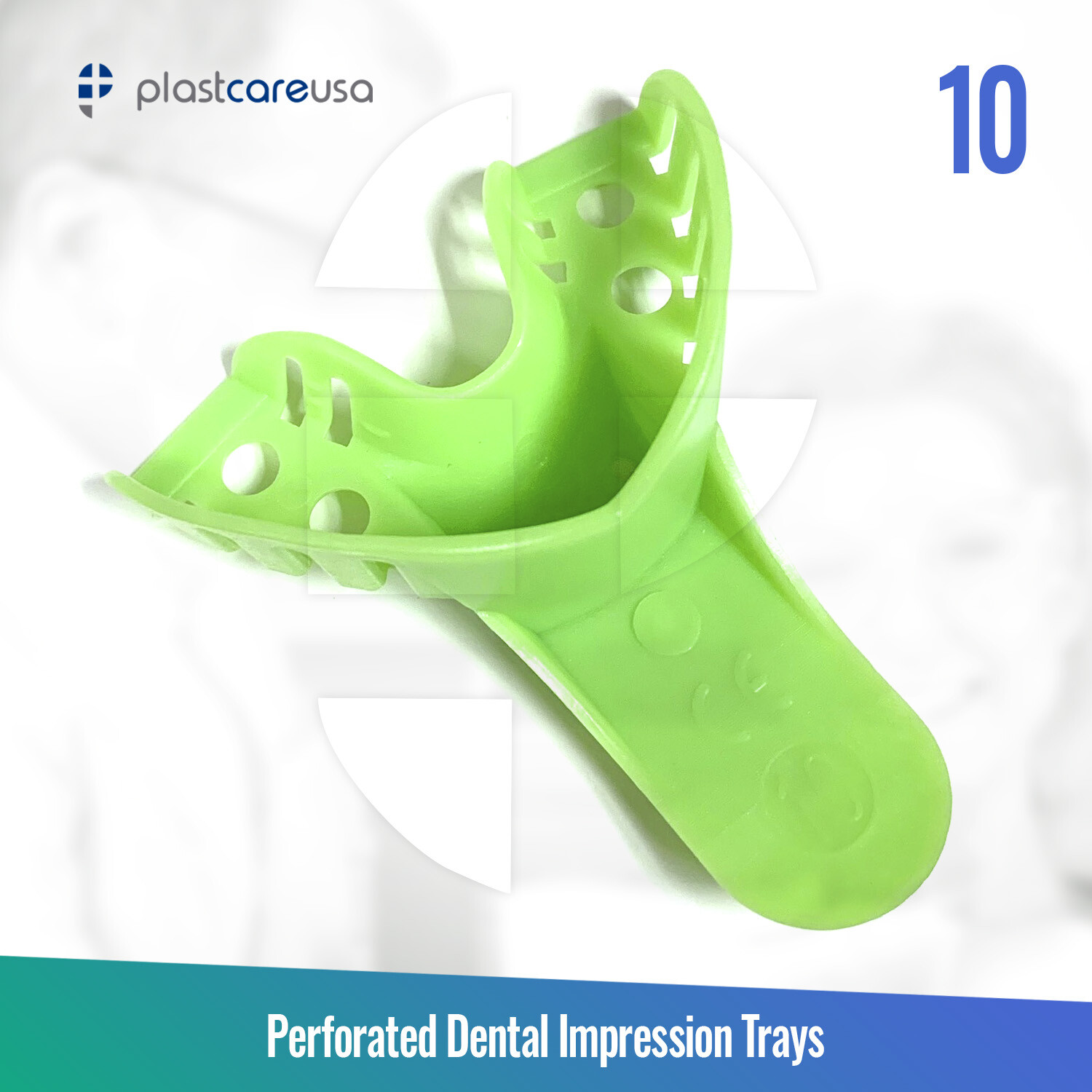 Autoclave Perforated Dental Impression Trays #10 Anterior Lower (Bag of 12)