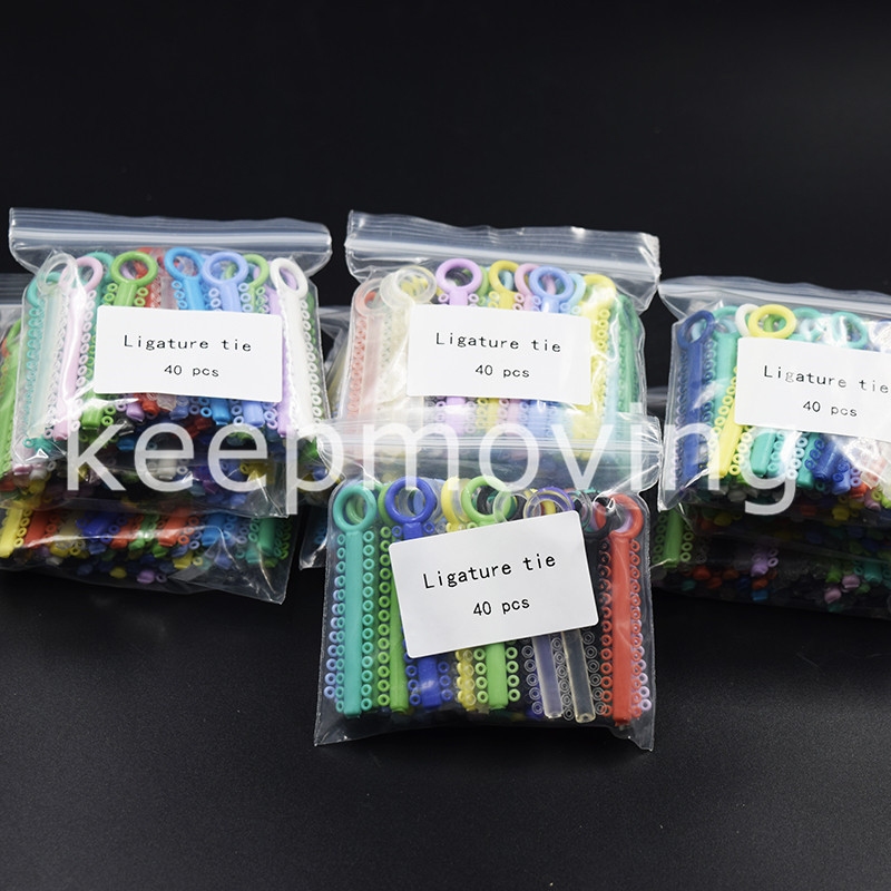 10×1040 Pcs Dental Elastic Orthodontic Ligature Ties Elastomeric Bands Mix-color
