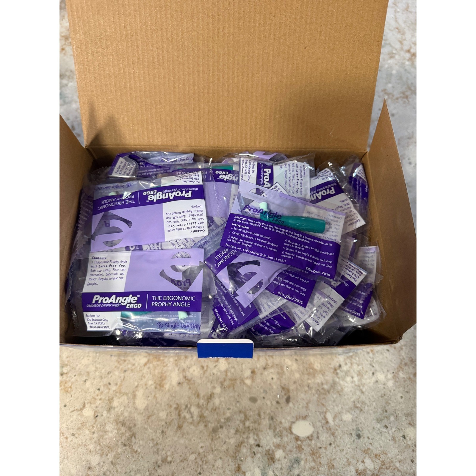 Pac-Dent ProAngle Ergo Disposable Prophy Angle Soft Cup Teal 144ct 168-144