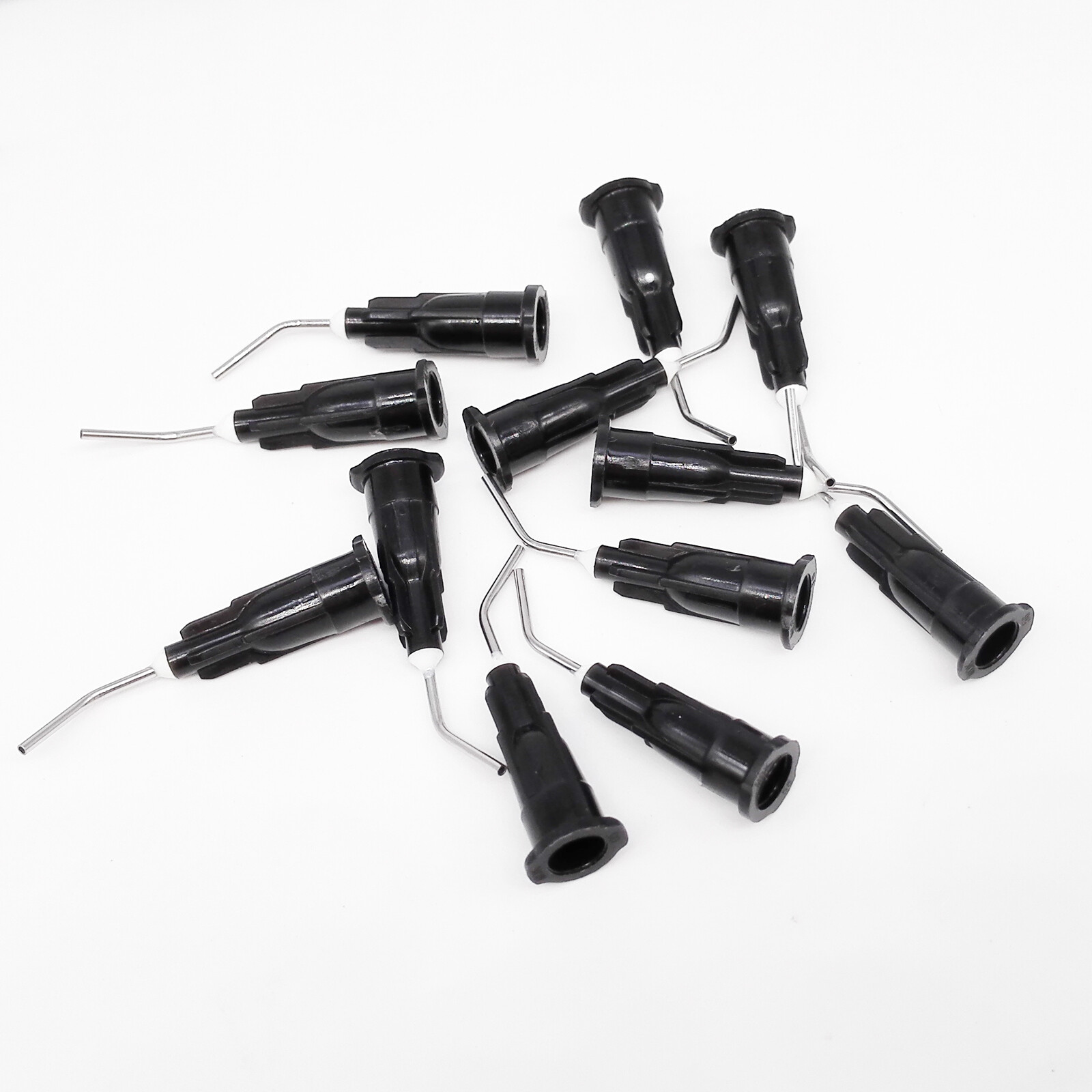 100pcs Irrigation Bent Needle Tips Dental Flow Etch Composite Resin Acid Syringe