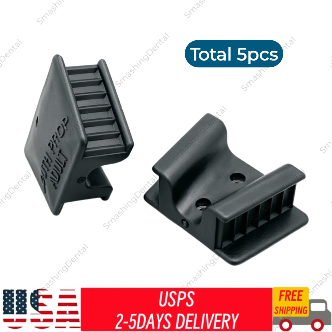 5Pcs Dental Black Mouth Prop Bite Block Adult-Large Latex Free Strong Vision USA