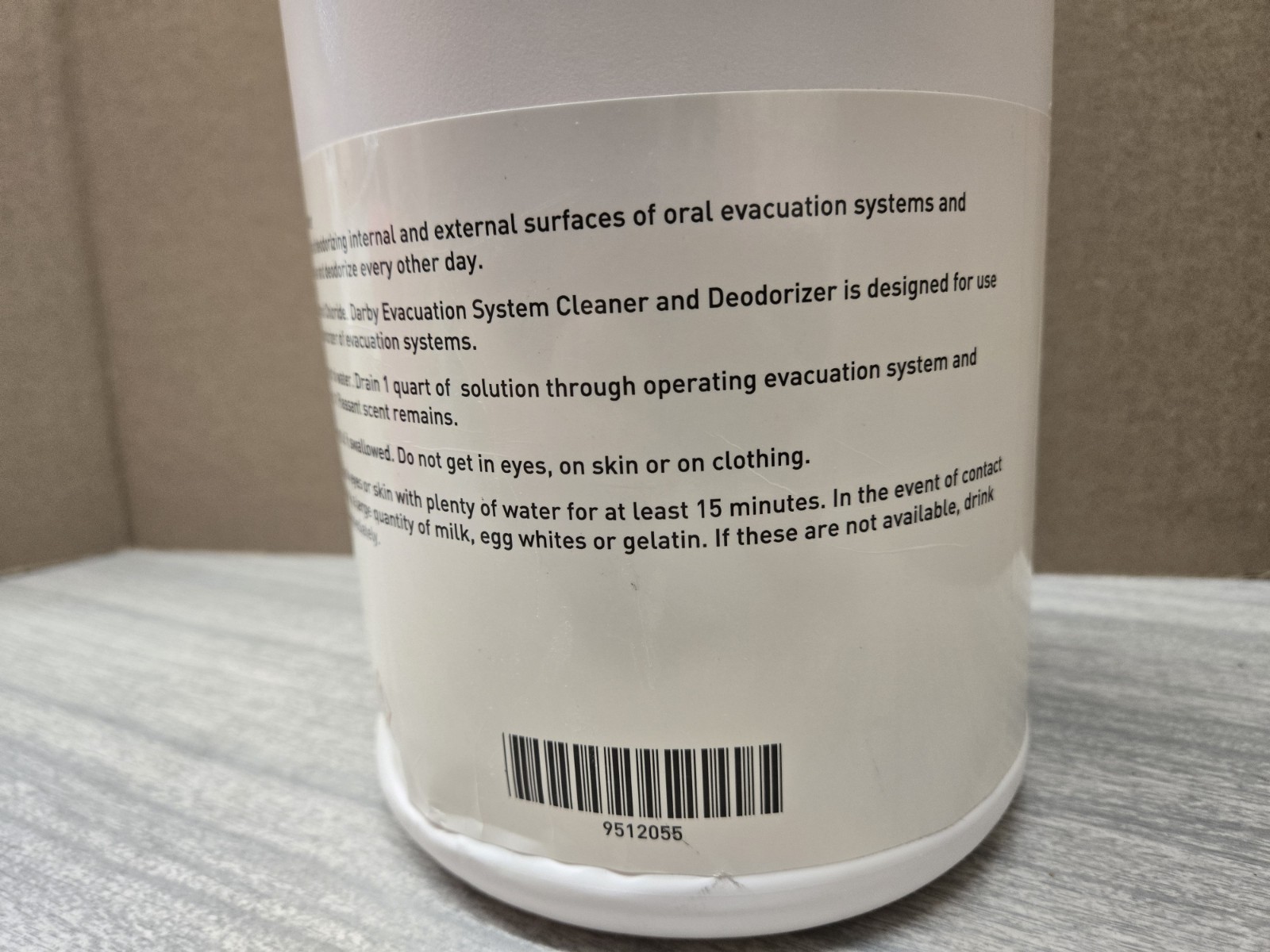 Darby 9512055 Evacuation System Cleaner and Deodorizer- 1 Gallon- Exp 07/30/2027