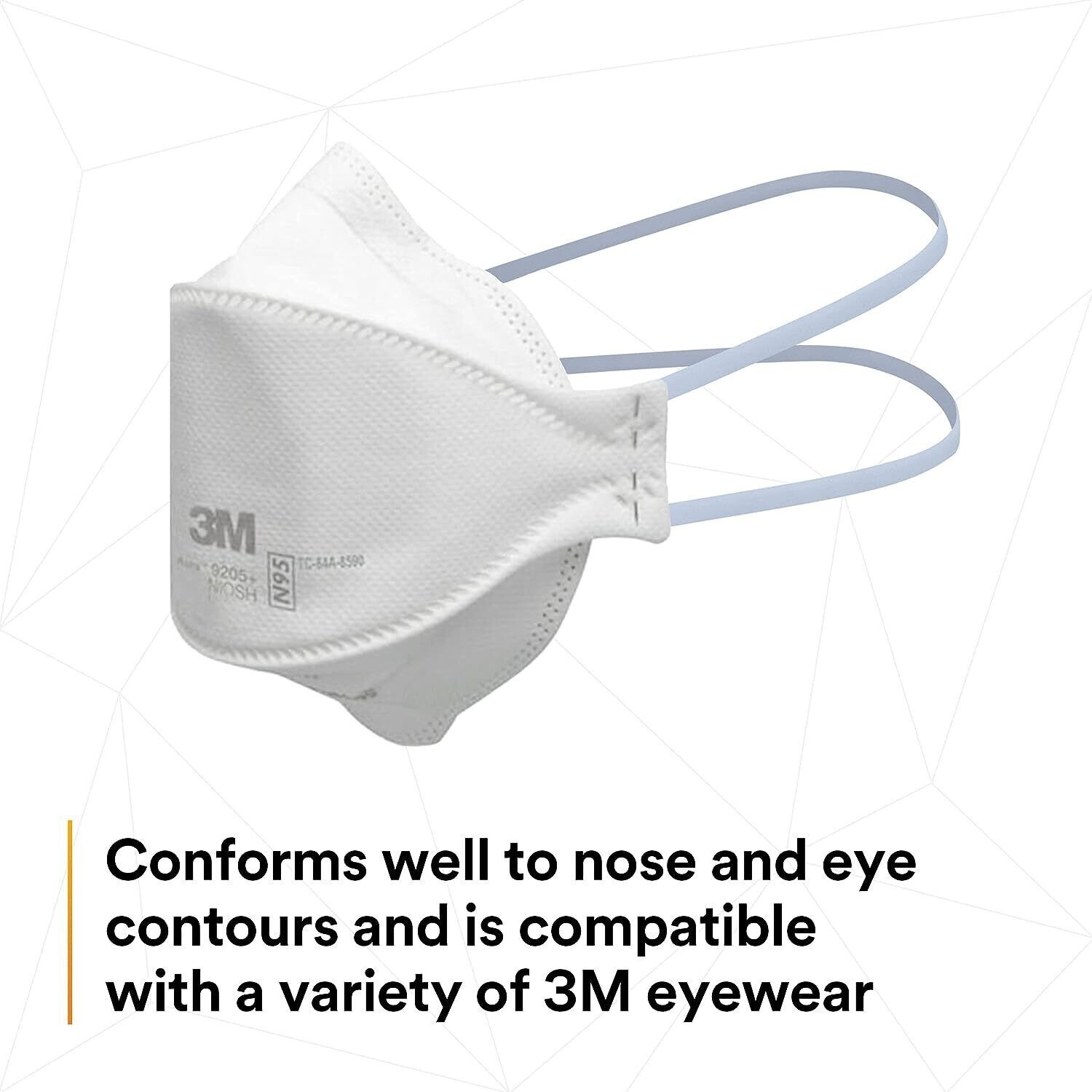 3M Aura 9205+ N95 Particulate Respirator Disposable Protective Mask 50PCS