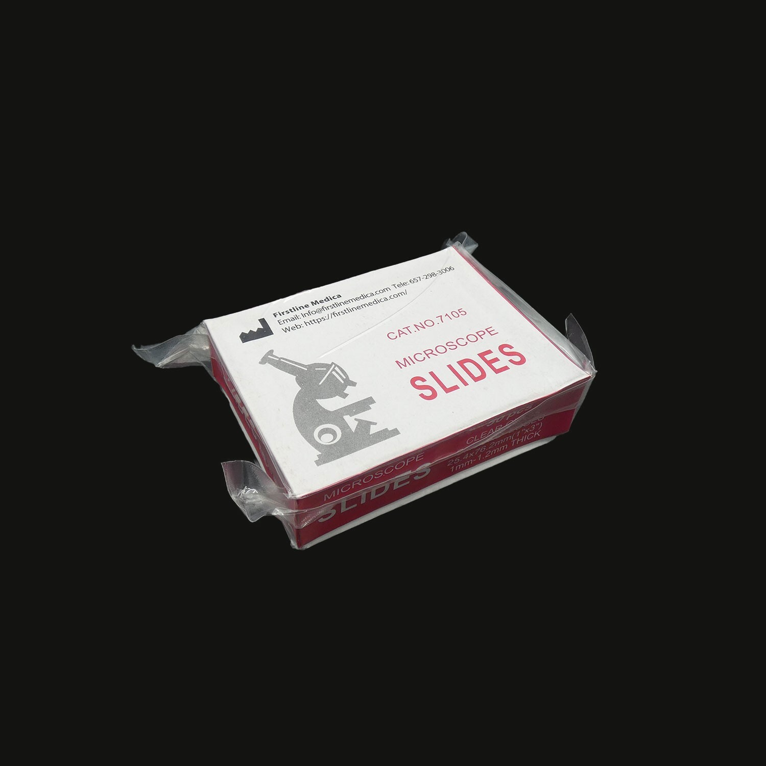 Clear Glass Microscope Slides – Ground Edges – 1″ x 3″ – 1.2mm – 50/pack – 5pack