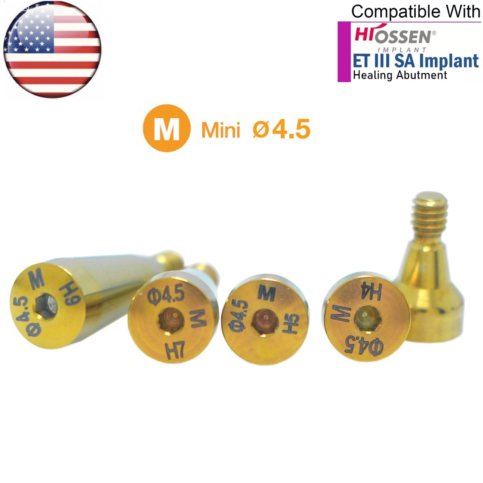 US Dental Healing Abutment Caps Mini Platform For Osstem Hiossen ET Hexagon