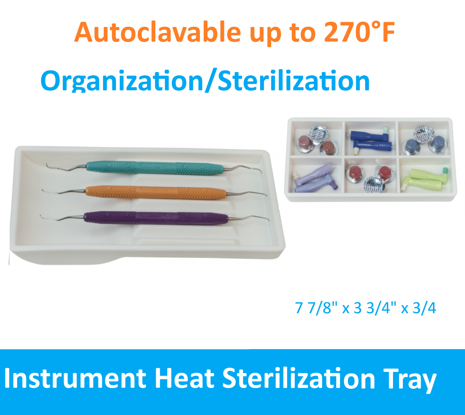 Dental Instruments Heat Sterilization Tray Autoclavable up to 136°C/275°F 16A 17