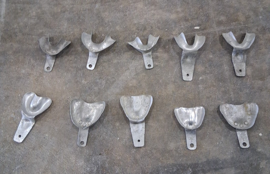 5 Sets Full COE Upper Lower Dental Perforated Metal Alginate Impression Trays