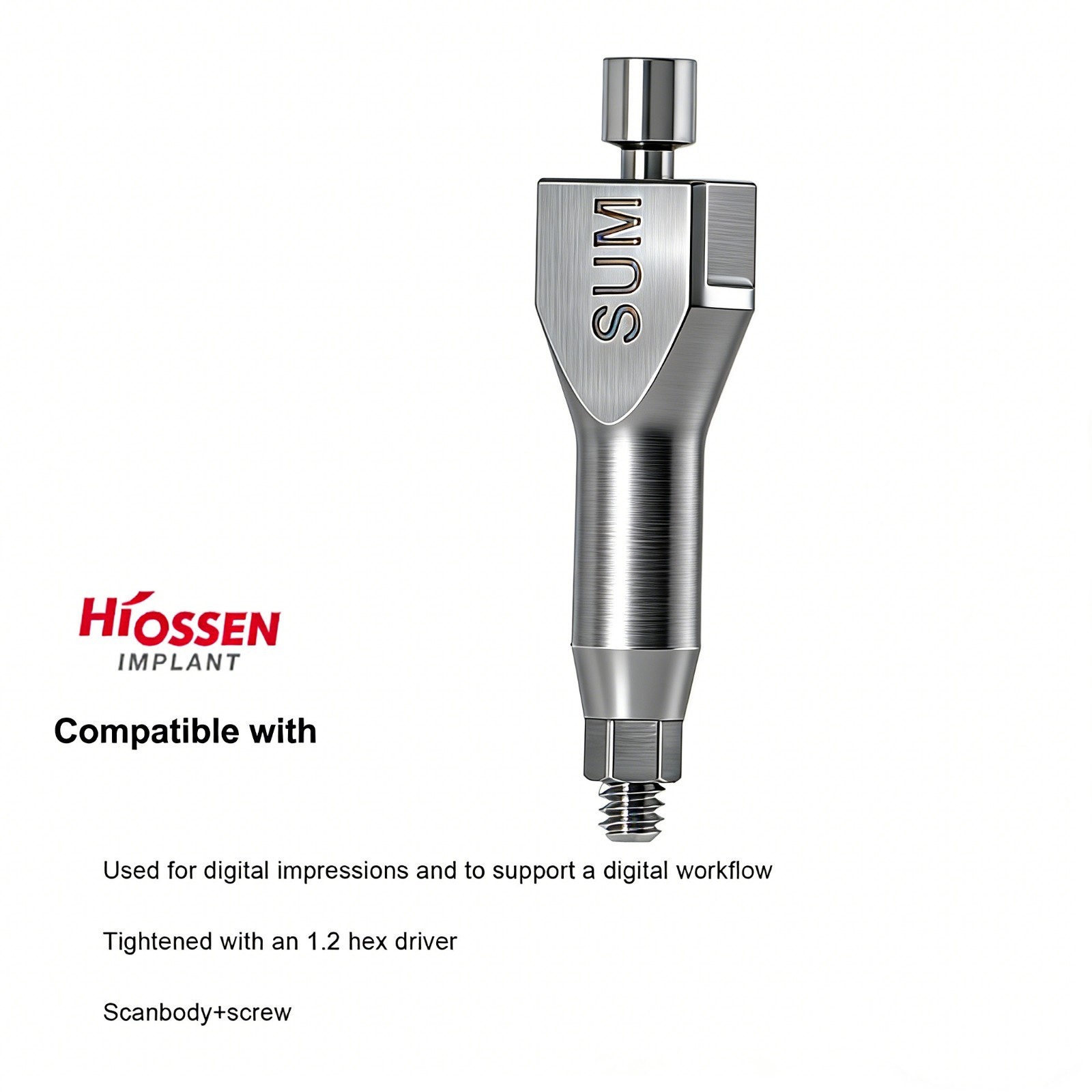 Hiossen Scan Body Mini/Regular Hex For CAD/CAM Digital Dental abutment/implants