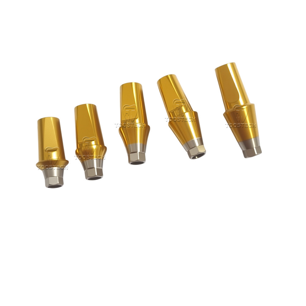 10pcs ti cemented abutment Titanium straight abutment fits to Osstem Hiossen TS