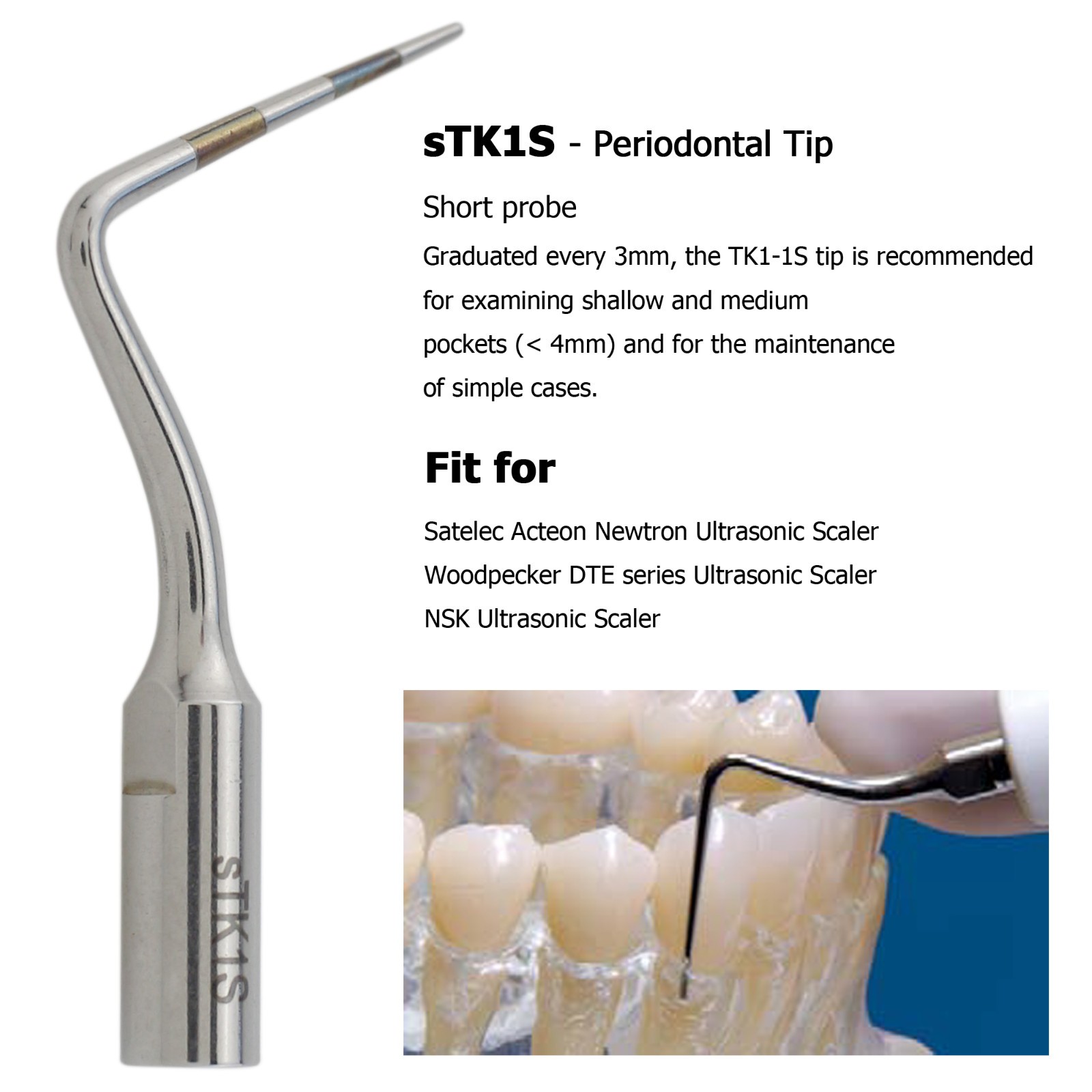 For Acteon Satelec Perio Piezo Tips Dental Ultrasonic Scaler Tip Torque Wrench