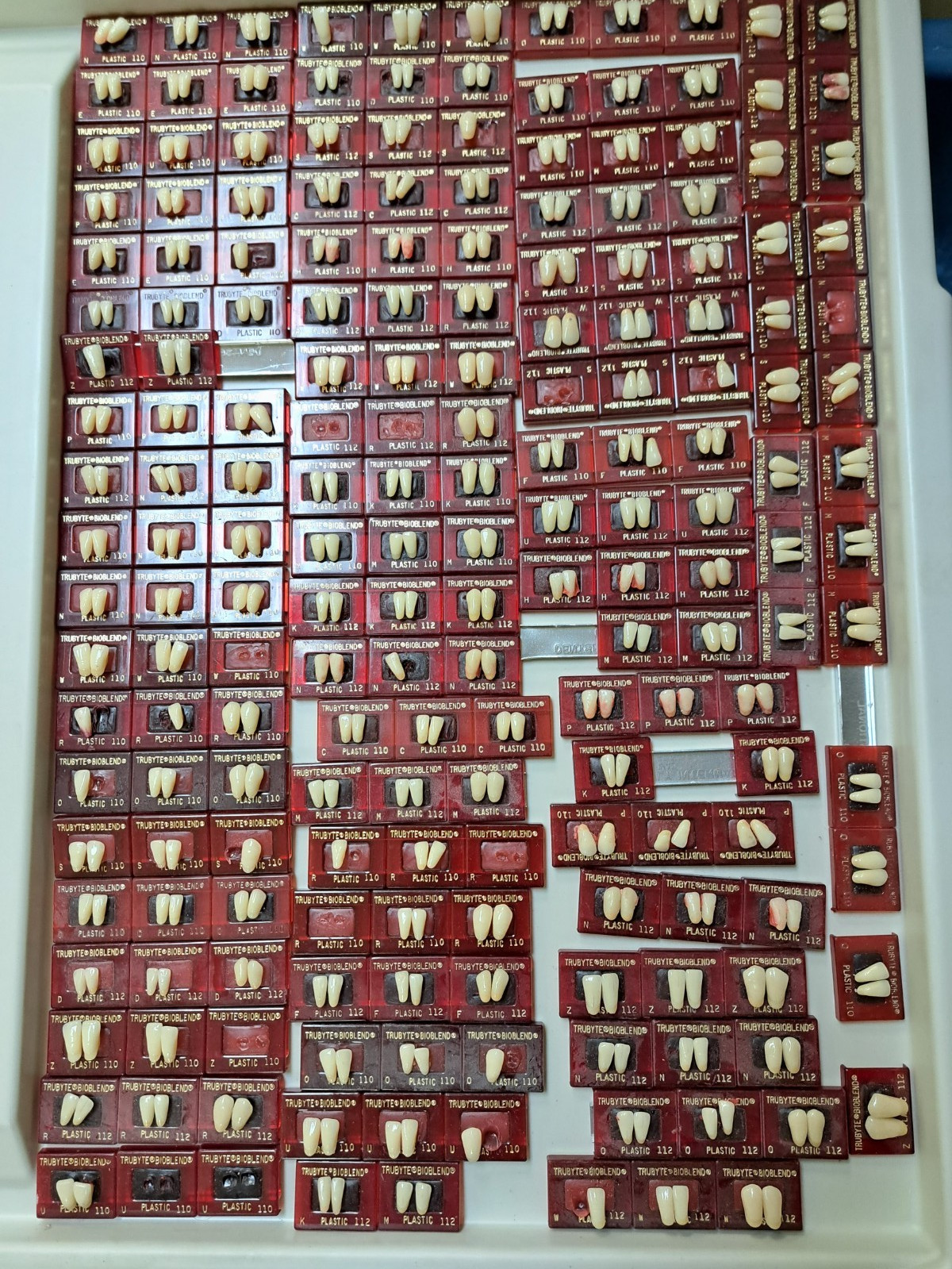 Over 1400 Cards of Denture Teeth!! Dentsply Trubyte Bioblend, Biotone, Justi !!