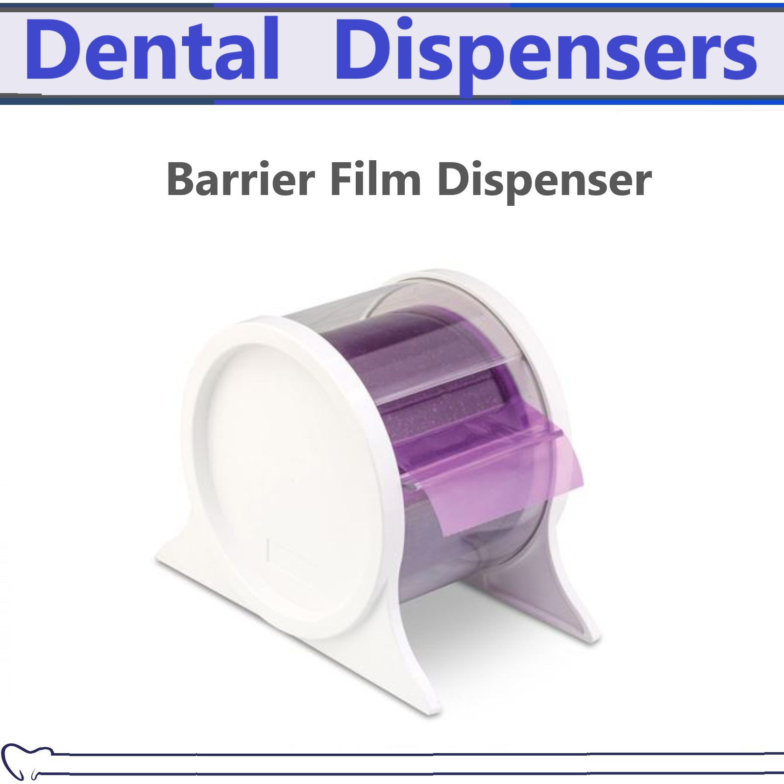 DENTAL Barrier Film Dispenser for 4″ x 6″ Barrier Film, No Slip Sturdy Plastic