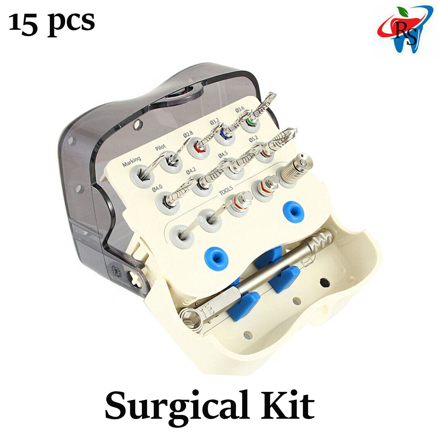 Dental Surgical Drills Kit Implant Abutment Universal Instruments Tools 15pcs