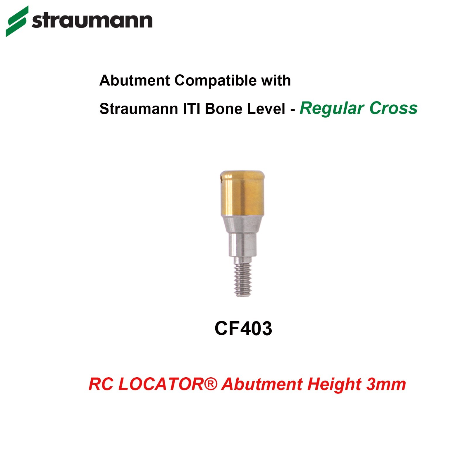 Locator Attachment Abutment for Straumann ITI BLT Implants Locator Male Cap Tool