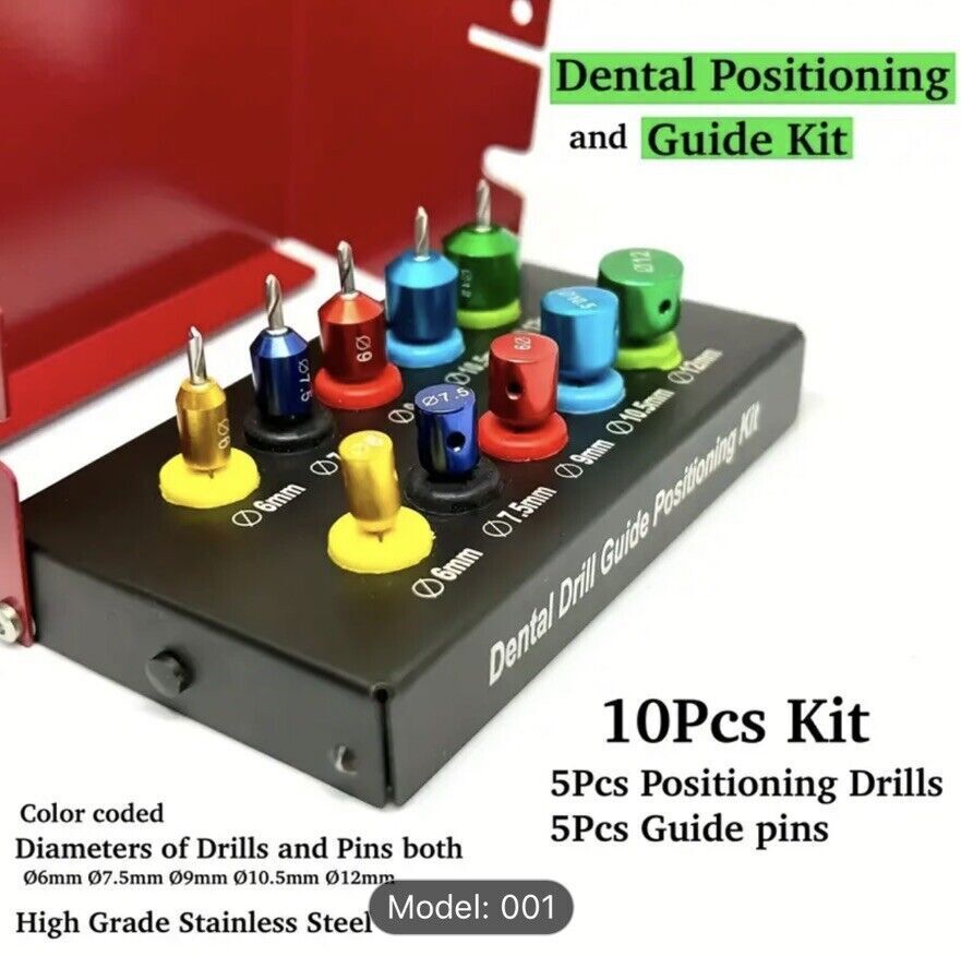Dental Drill Implants Guide & Positioning Kit Titanium Guided Bur Surgery Pins
