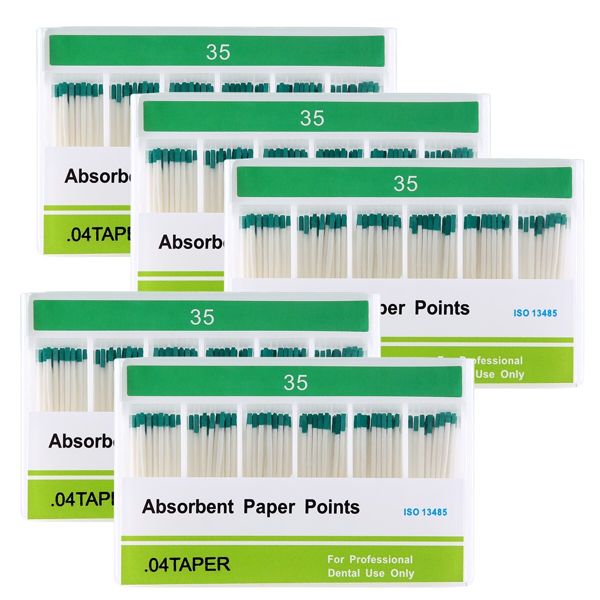 5 Packs Dental Absorbent Paper Points Taper 0.04 35# Endodontic Root Cleaning