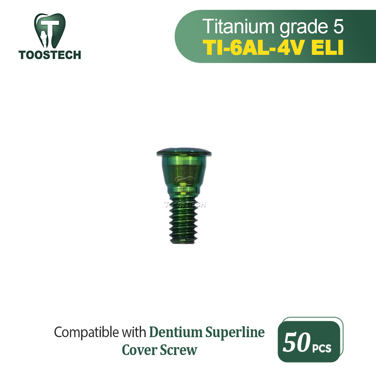 50Pcs Dental Titanium CS36 /Cover Screw compatible with Den-tium superline