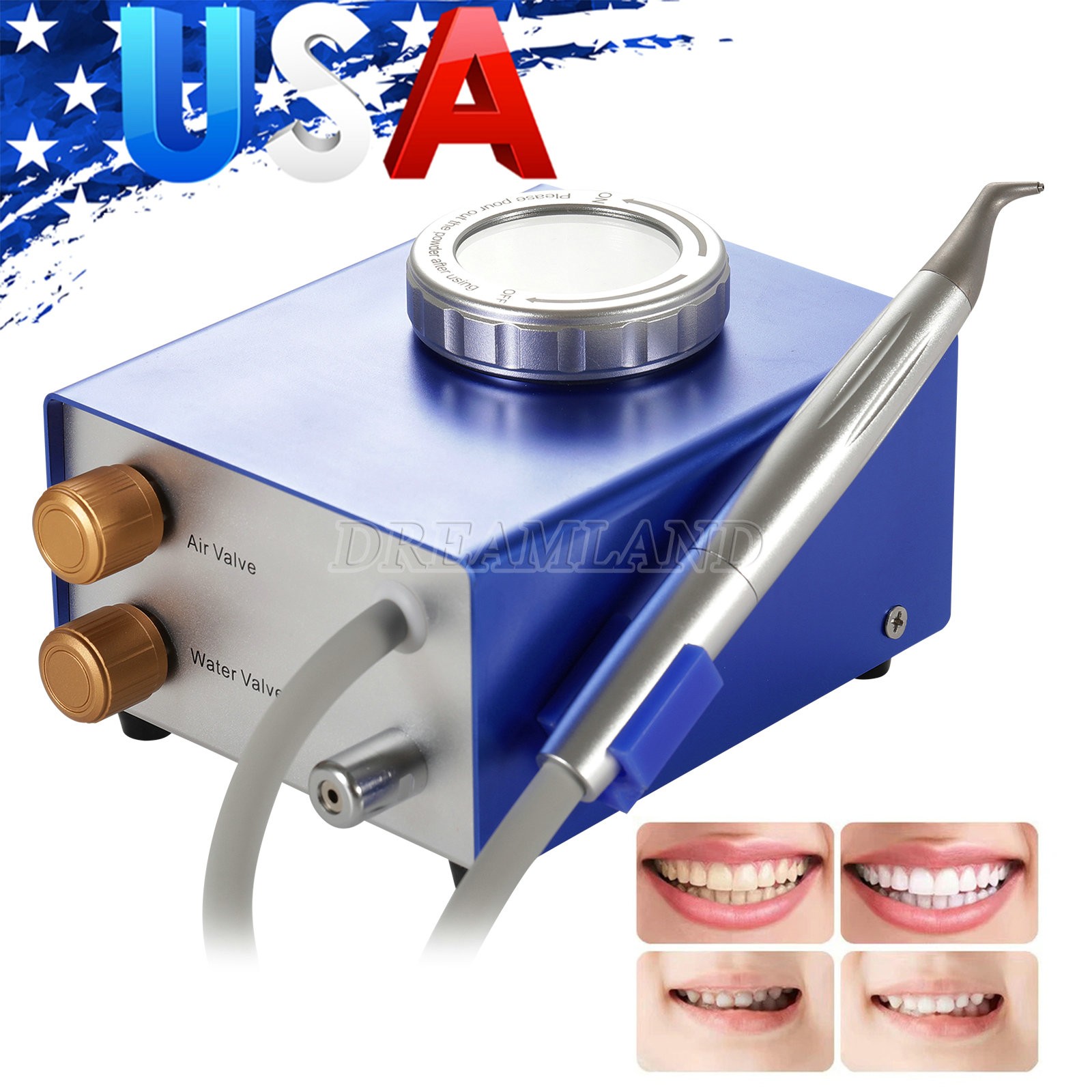 Dental Air Water Prophy Polishing Sandblasting Machine Teeth Cleaning Machine DT