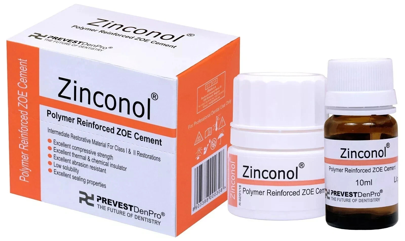Prevest-Denpro Zinconol Ploymer Reinforced ZOE Cement Zinc Oxide Cement Dental..