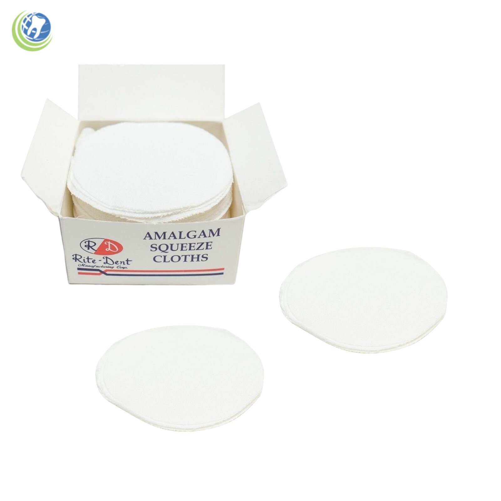 DENTIST DENTAL AMALGAM SQUEEZE CLOTH 3″ DIAMETER 100% WHITE COTTON 100/BOX