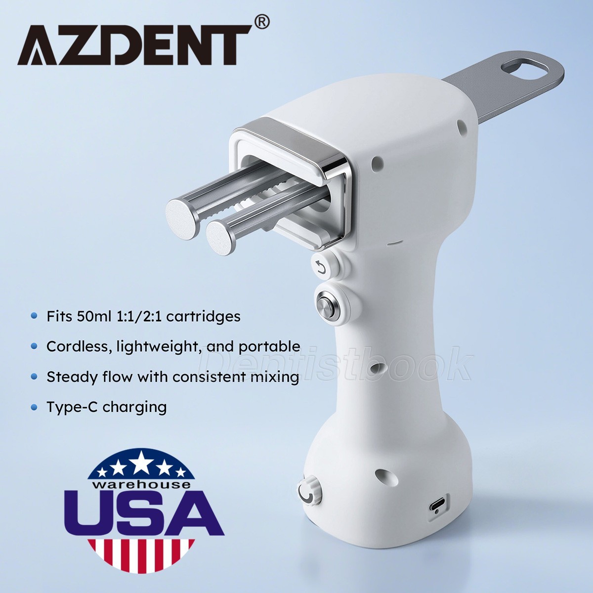 Dental Automatic Impression Silicone Mixer Dispenser Gun Mixing Electric Machine