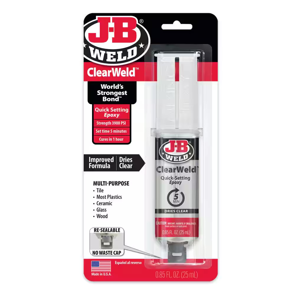 Clearweld 25 Ml Quick-Set Epoxy Syringe (Case of 6)