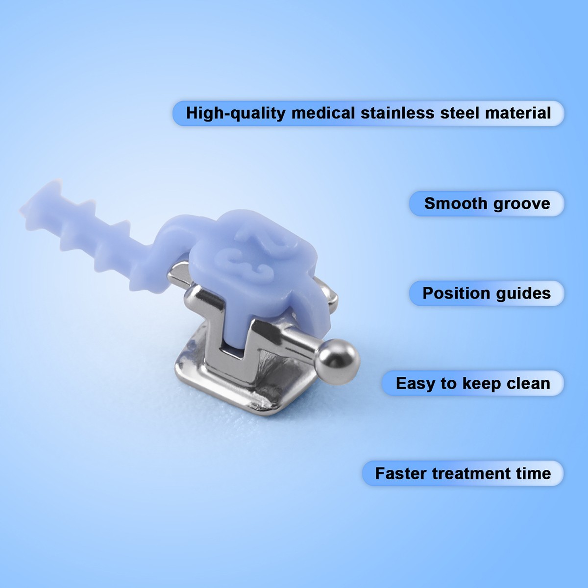 Dental Ortho Self-Ligating Brackets INFINITY IV PLUS MBT 022 345 Hooks With Tool
