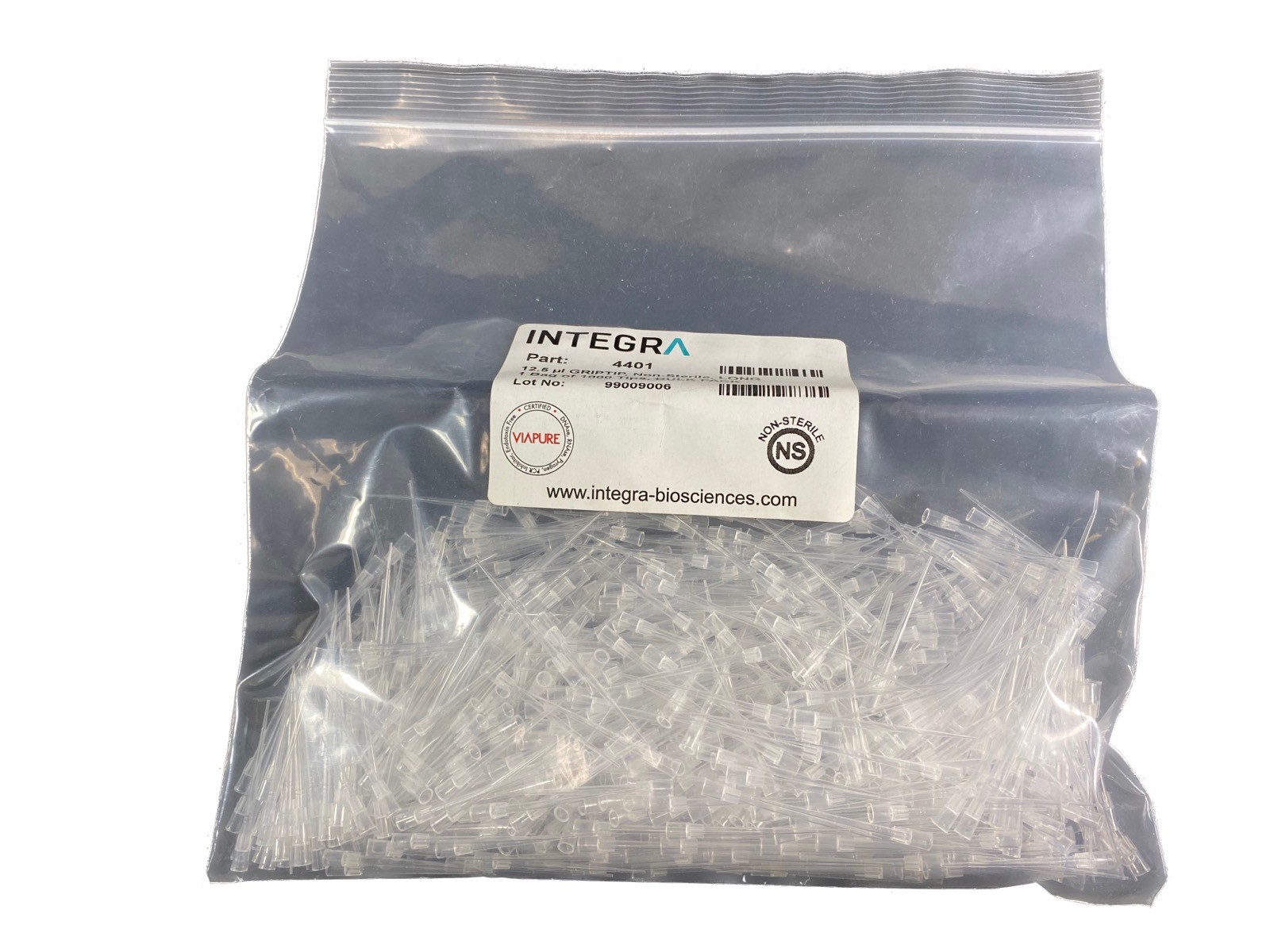 INTEGRA 12.5uL Pipette Tips Long GRIPTIP Bulk Packed Non-Sterile 4401 (1000/pk)