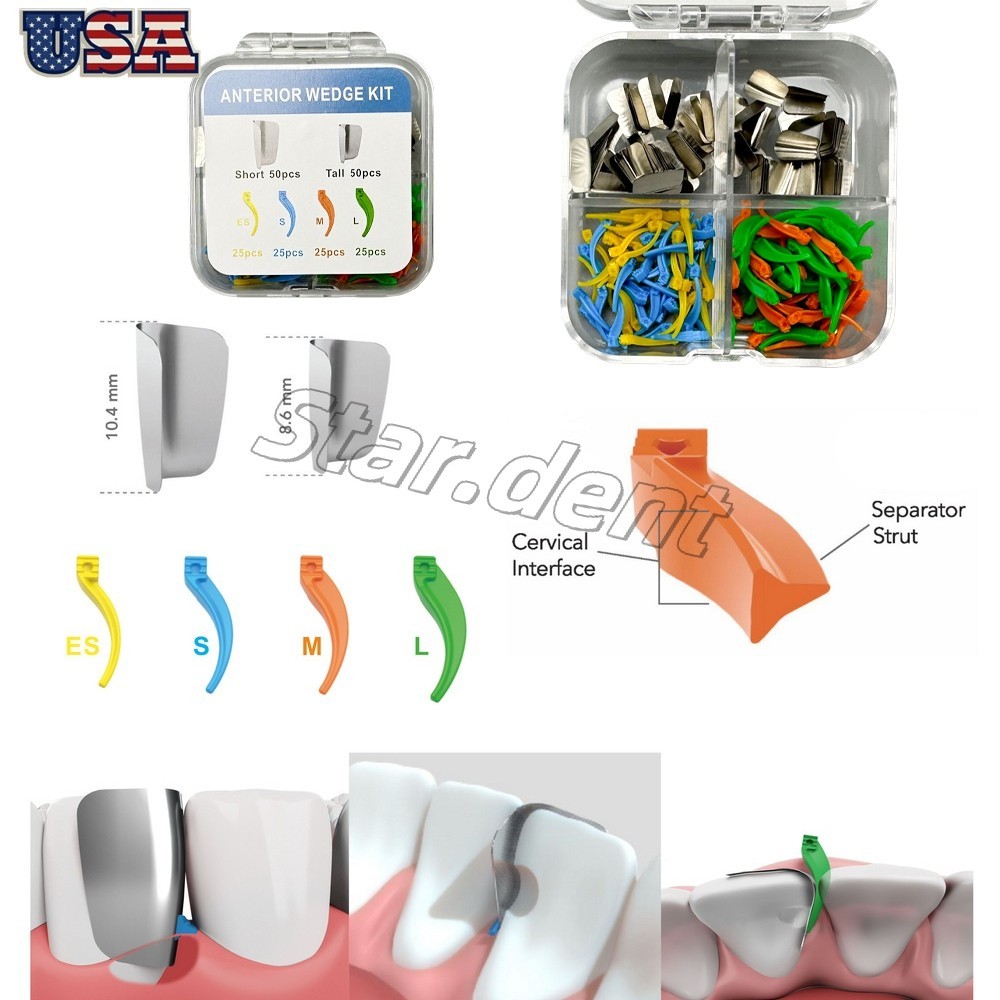 Dental Supplies Anterior Matrix System Wedge Matrix Bands Interdental Wedges