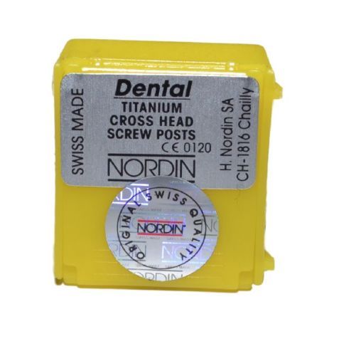 Dental Screw Post by * NORDIN * Refill Kit 6 posts ( Titanium ) Short Size S6