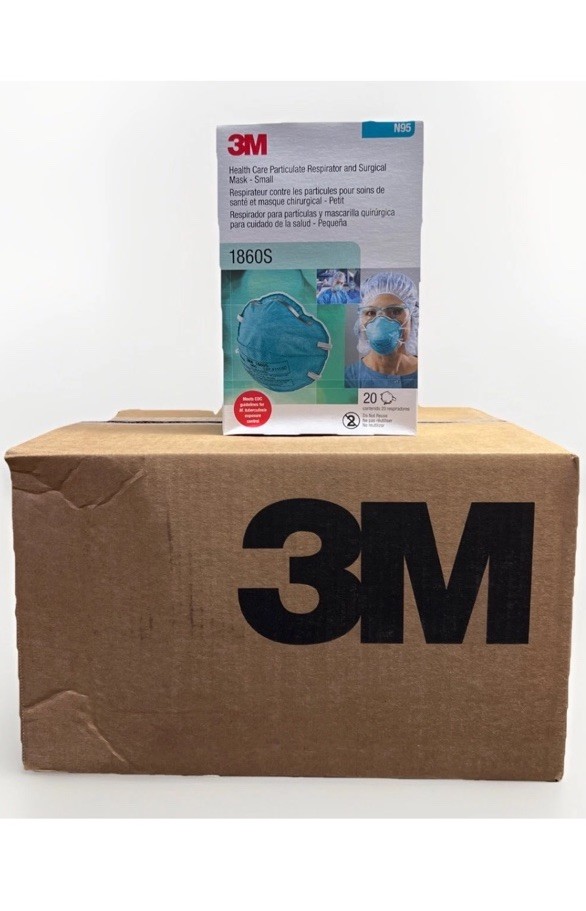 3M 1860S N95 Respirator Mask Case of 120 Small Size NIOSH, Surgical & Respirator