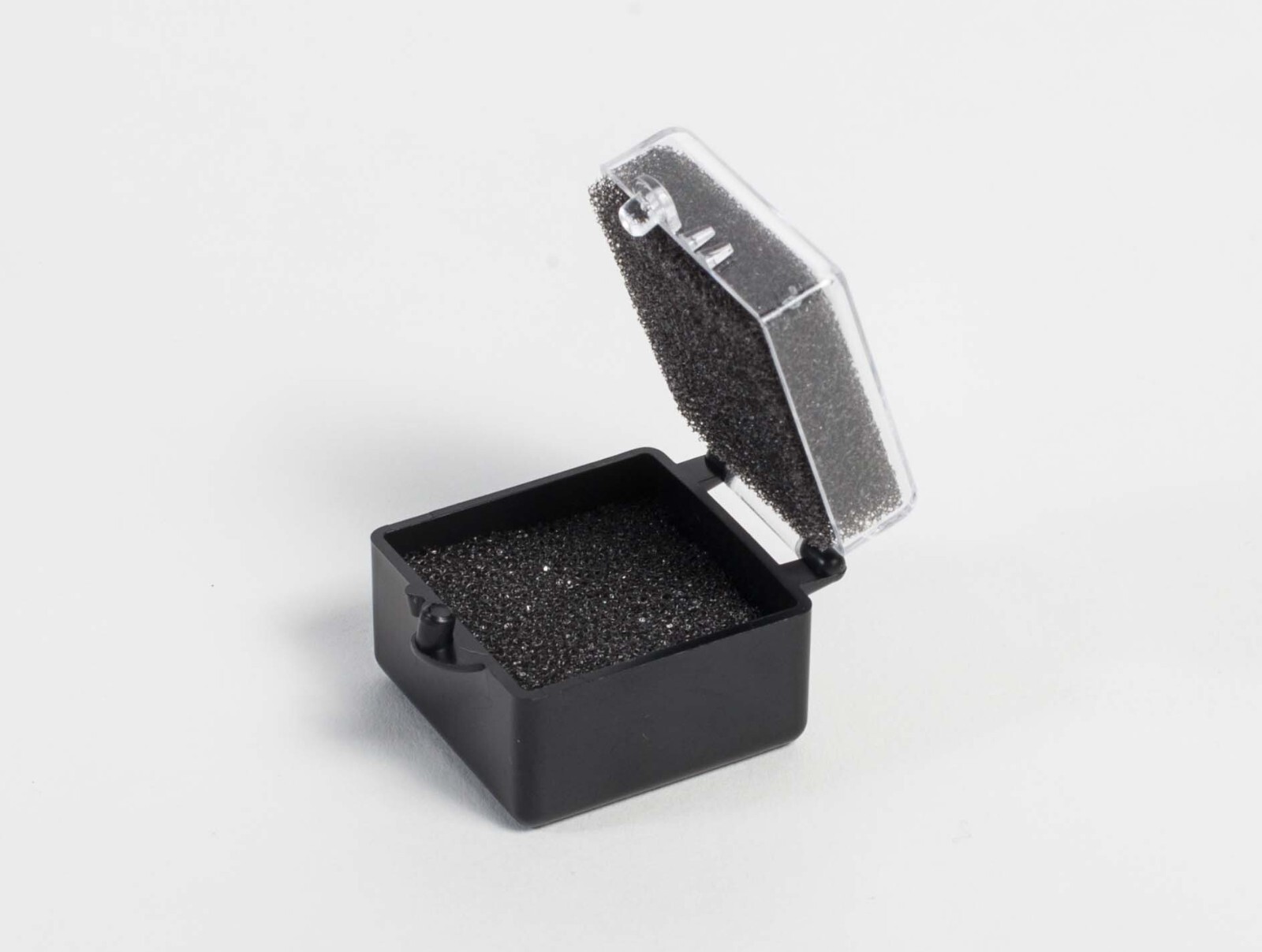 1″ Rigid Crown Box Pre Packed with Foam, Black/Clear 1000 Pcs Made in The USA