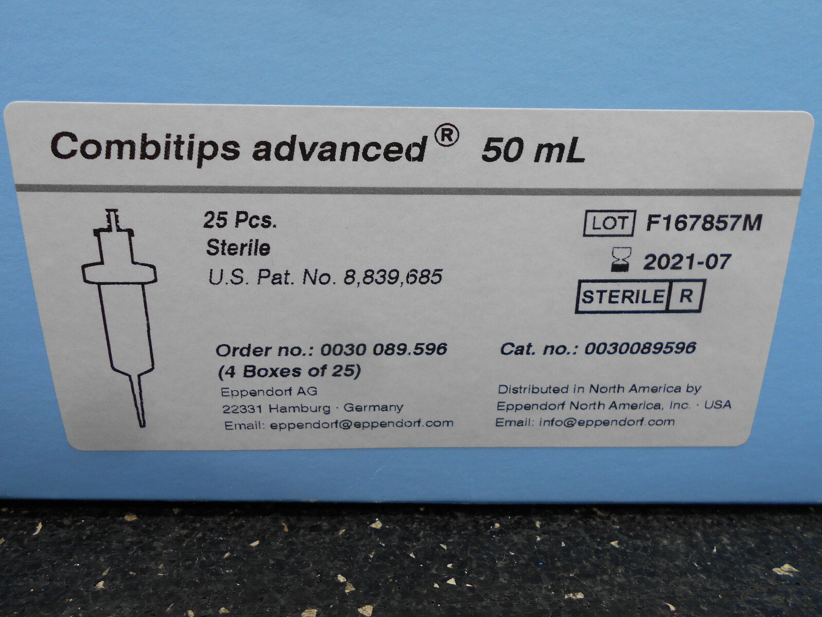 EPPENDORF 0030089596 COMBITIPS ADVANCED 50ML 25/BX