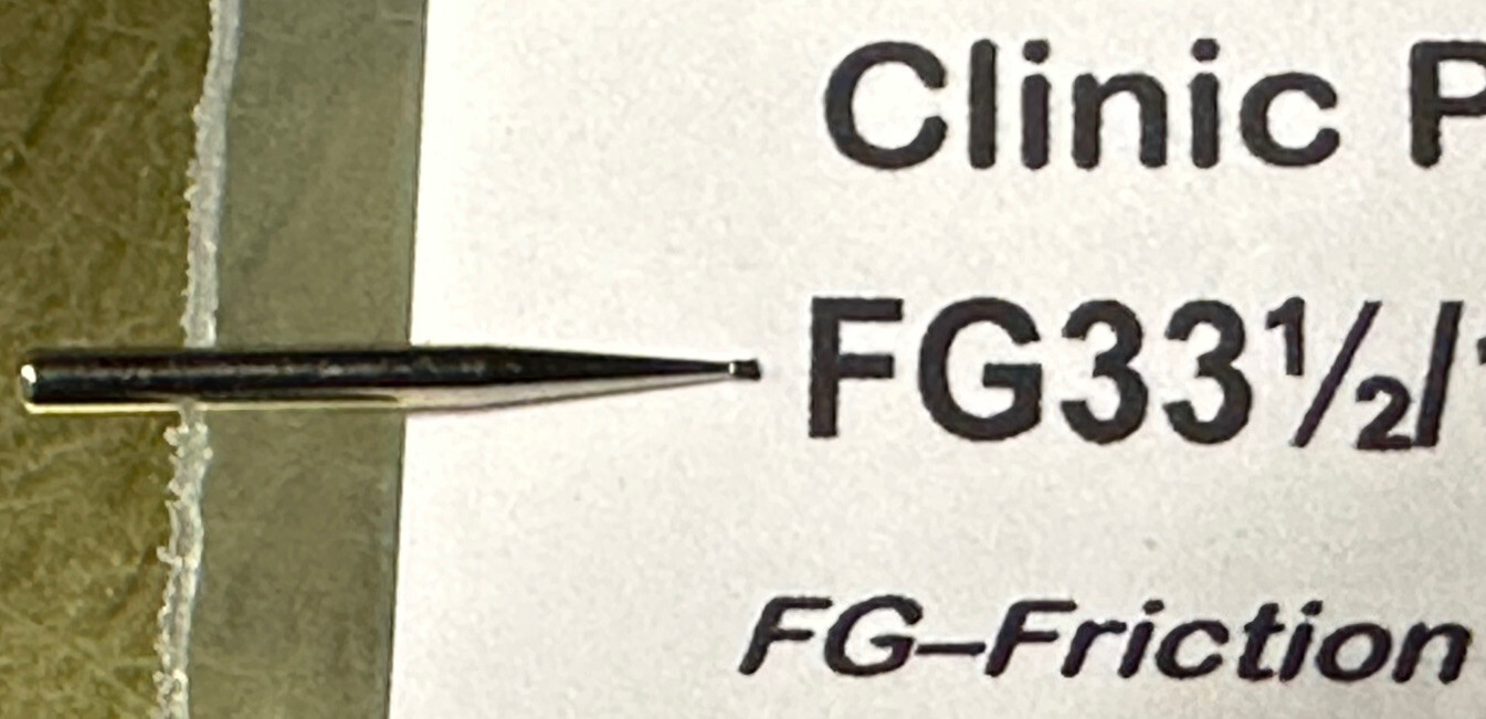 Beavers Kerr Dental FG #33 1/2 Short Shank Inverted Cone Carbide Burs 2x 100/Pk