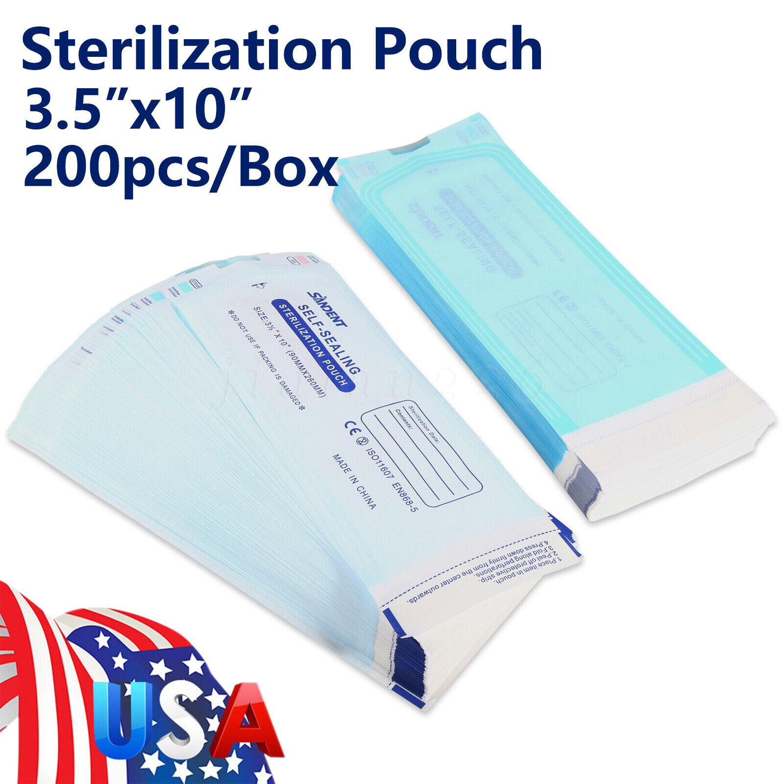 Self Sterilization Pouches Pouch Autoclave, Sterilizer Bags Dental Tattoo Nail